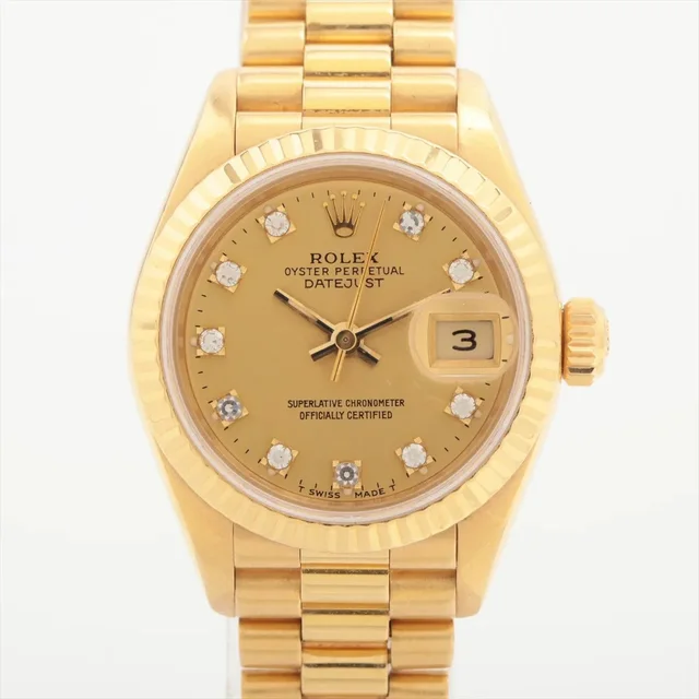Rolex 26mm Datejust 18k Yellow Gold with Diamonds Watch in Yellow from The Purse Affair