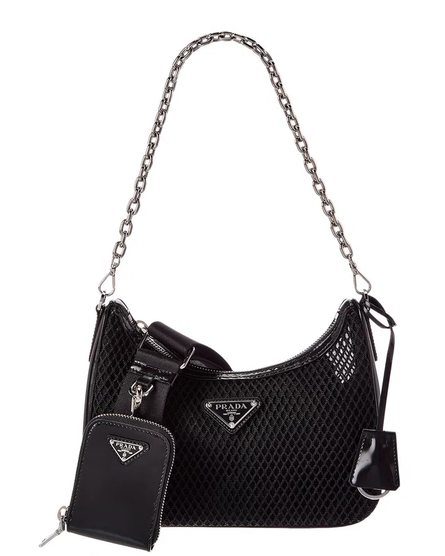 Prada Re-Edition 2005 Mesh & Leather Crossbody, image 1 of 1 from Rue La La