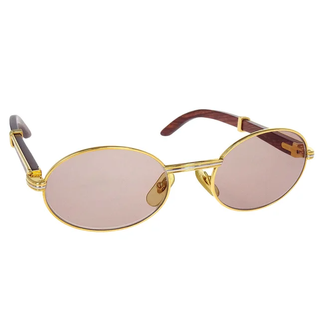 Cartier Sunglasses Eyewear Brown 53□22 140b Small Good in Brown Resin from AMORE Vintage Tokyo