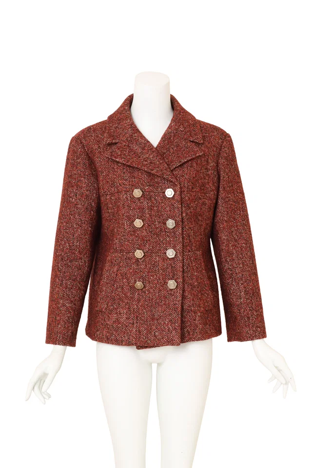 Chanel 2018 F/W Tweed Hex Button Jacket in Tweed from Recess LA