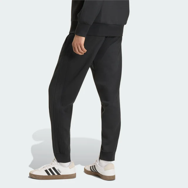 Adidas Essentials 3-Stripes Fleece Pants in Black, photo 2 of 6 from adidas (US)