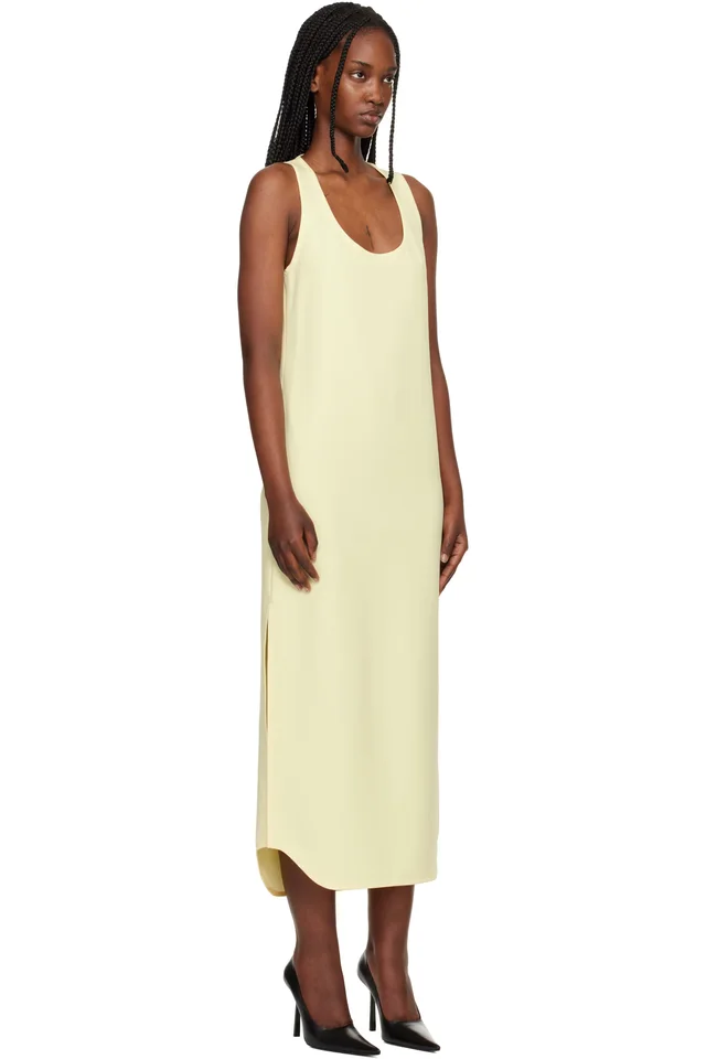 WARDROBE.NYC Yellow Matte Tank Maxi Dress, photo 2 of 4 from SSENSE
