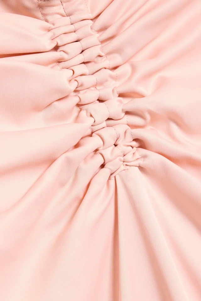 Lapointe Ruched Cutout Satin Maxi Dress, photo 4 of 4 from THE OUTNET
