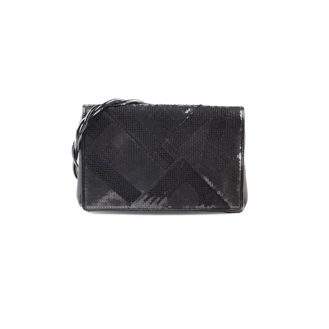 Fendi Sequin Black in Black Leather from The Purse Affair