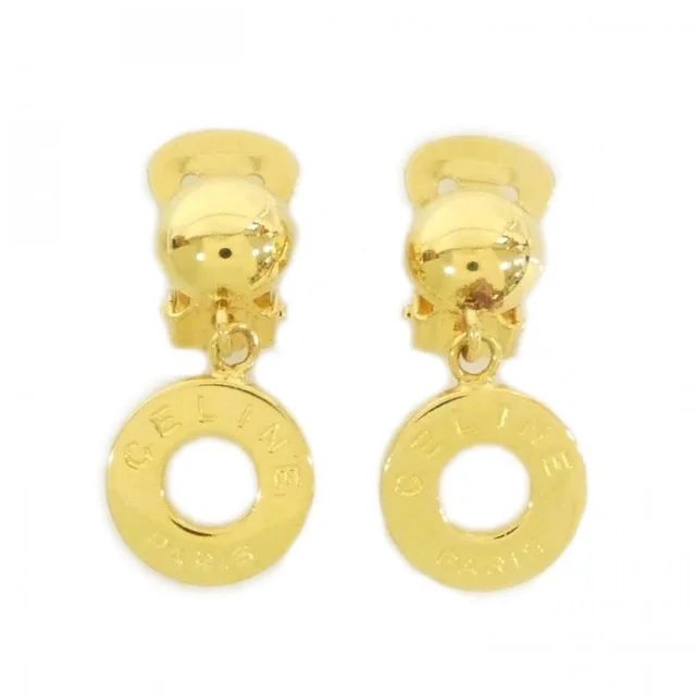[vintage] CELINE Earrings in GOLD 横x縦: 1.5cmx2.4cm from KOMEHYO
