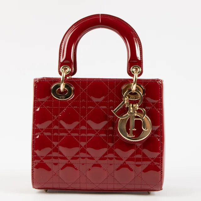 Cerise Patent Leather Lady Dior Small Bag in Patent leather from Labellov