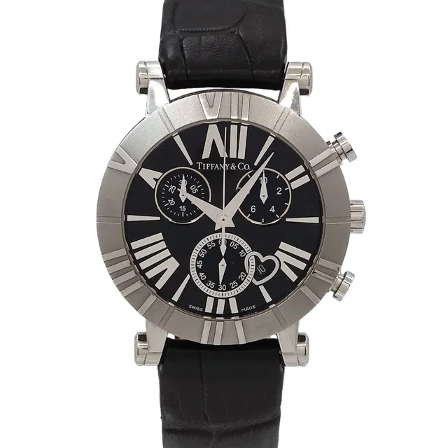 Tiffany & Co. Atlas Chronograph Heart Date 32 Watch Quartz in Leather from The Reluxe