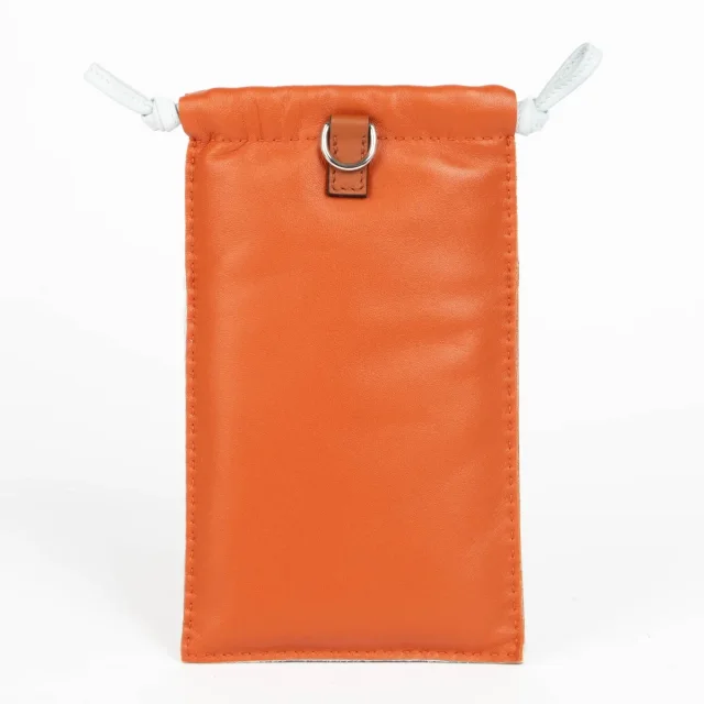 Hermès Cornaline/Bleu Brume Glasses Case in Blue Swift leather from Labellov, photo 2 of 4