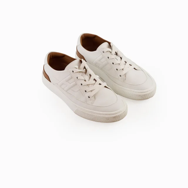 Hermès Deep Sneakers White - Size 36 in White Leather from The Purse Affair