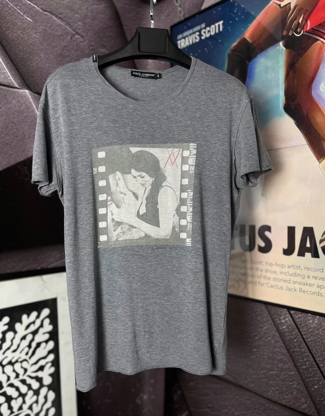 Dolce & Gabbana Vintage Gray Monica Bellucci T-Shirt in Grey, Men's (Size Medium) in gray from Grailed