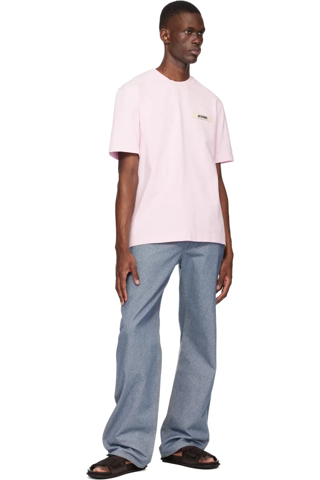 JACQUEMUS Pink 'The Gros Grain' T-shirt, photo 4 of 4 from SSENSE