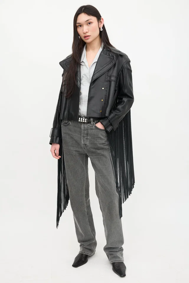 Tom Ford FW 2013 Leather Fringe Jacket in Leather from VSP Consignment