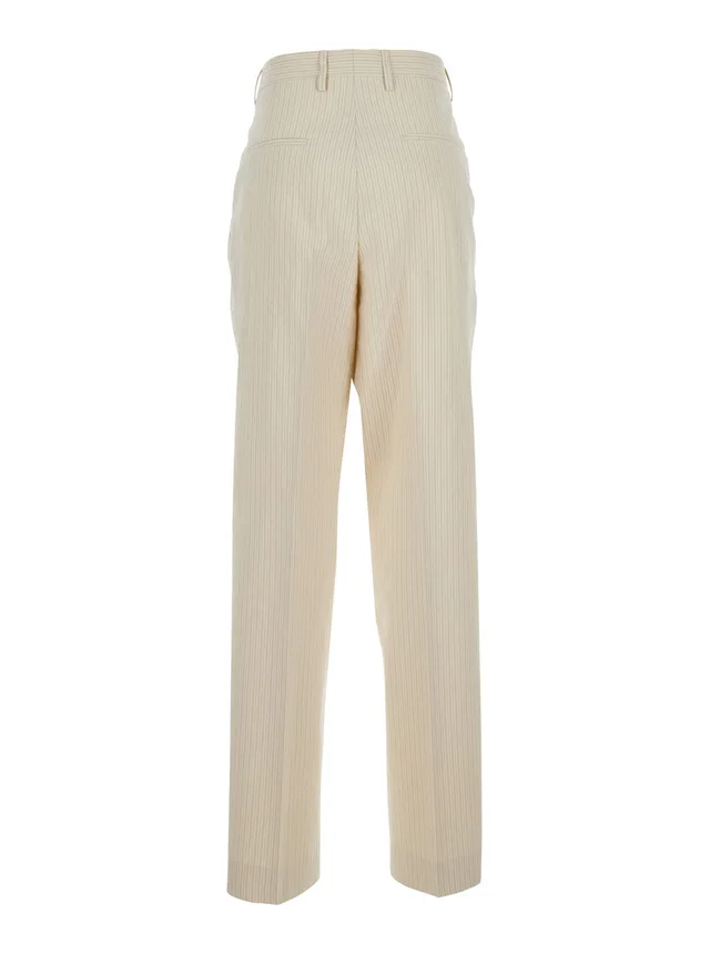DRIES VAN NOTEN Beige 'Pilar' Pants with Side Pockets for Men in Beige, photo 4 of 6 from Gaudenzi Boutique