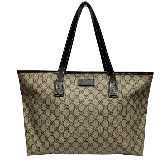 Gucci GG Supreme Tote Bag Canvas in Canvas from The Reluxe