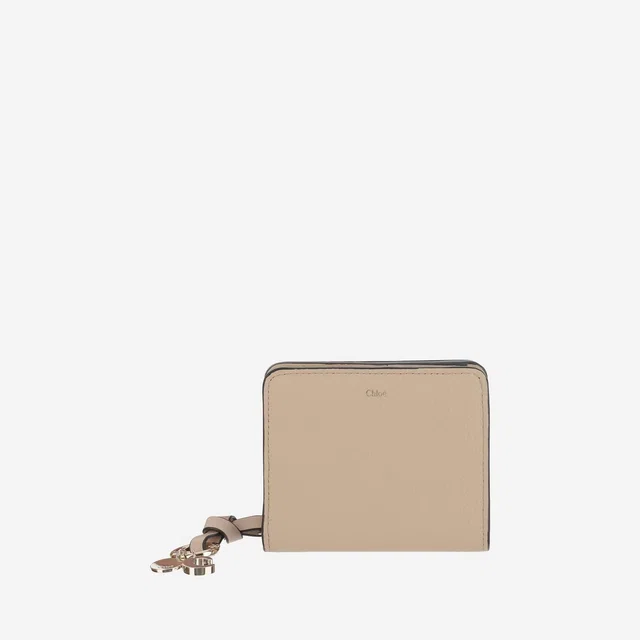 Chloé Alphabet Compact Wallet — Beige Leather & Purses in Beige Leather from HEWI