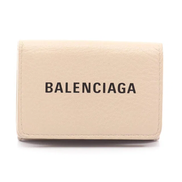 Balenciaga Everyday Mini Wallet Leather Trifold Wallet in Leather from LuxUness