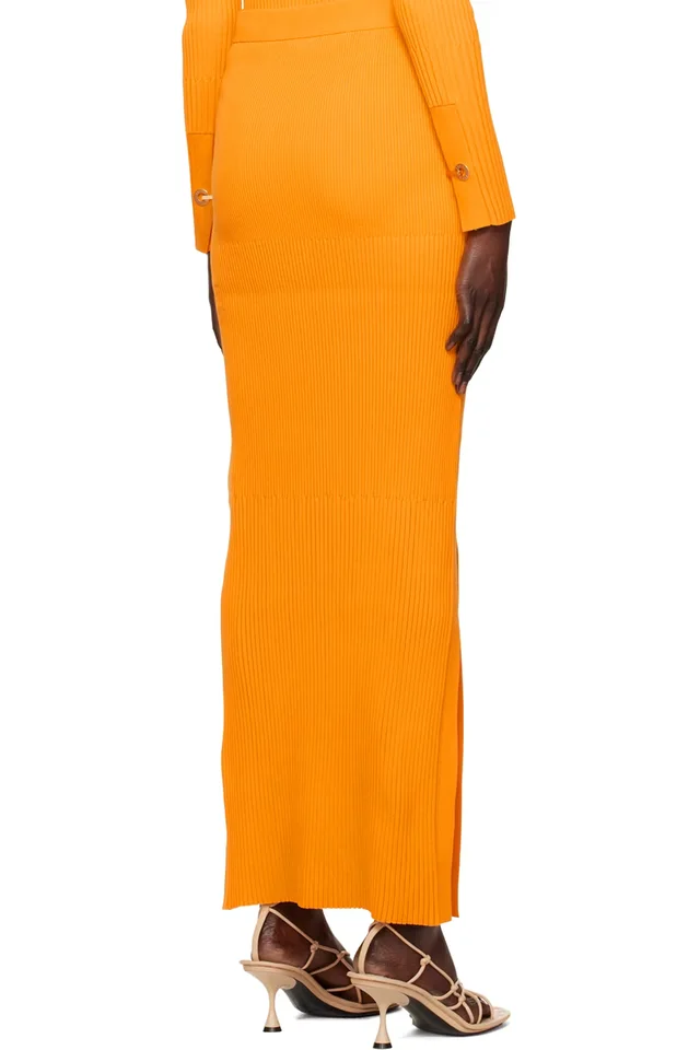 Dion Lee Yellow Gradient Maxi Skirt, photo 3 of 4 from SSENSE