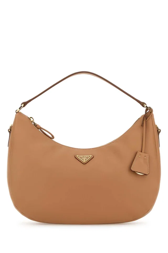 Prada Leather Shoulder Bag — Camel in Brown Leather from HEWI