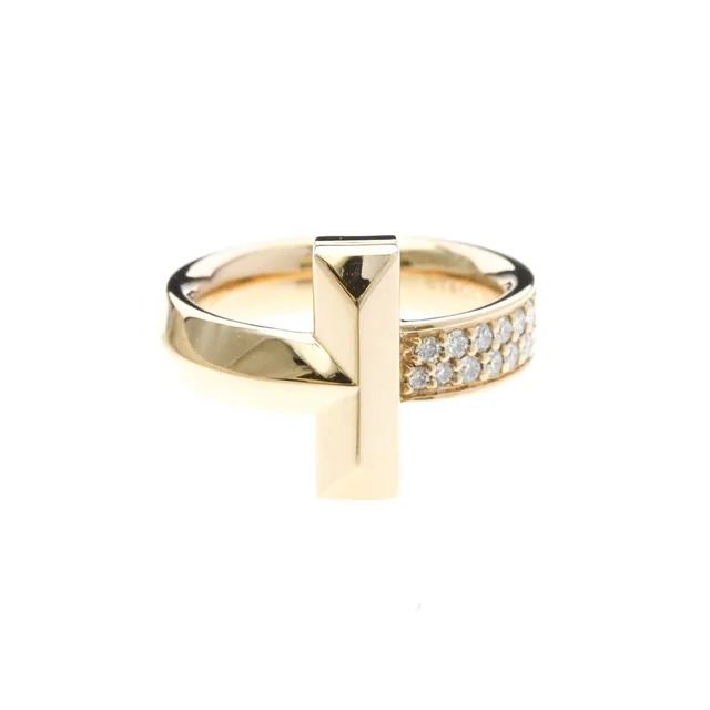 Tiffany & Co. T One Ring Diamond Wide Pink Gold (18K) Fashion Diamond Band Ring Carat/0.21 Pink Gold in Pink gold Pink gold (18K) from Elady