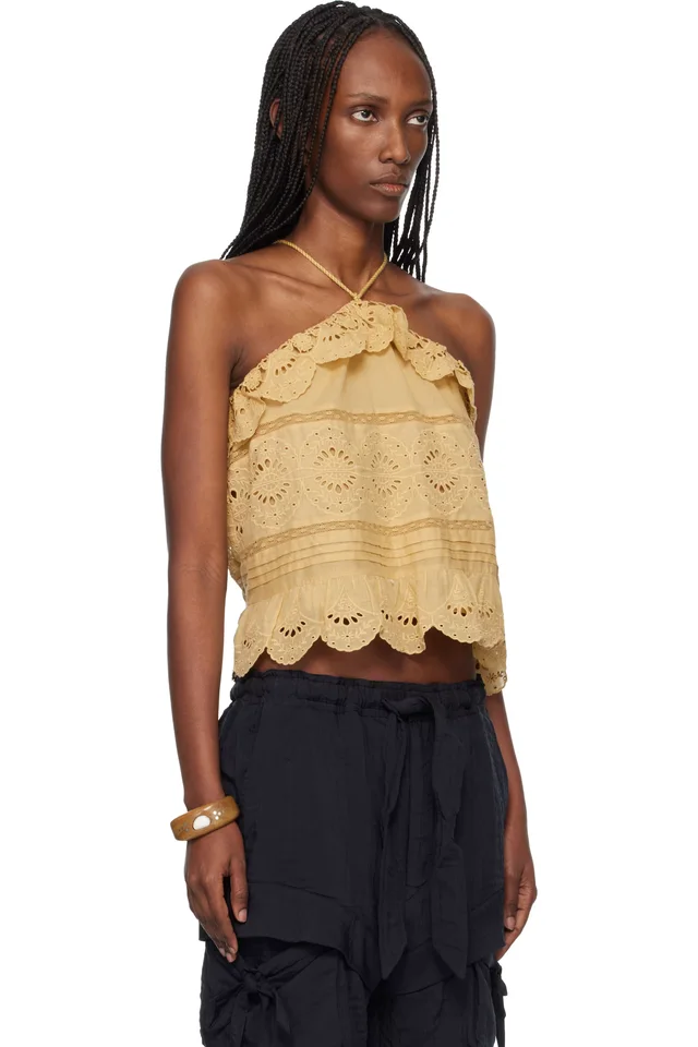 Isabel Marant Etoile Tan Prisha Top, photo 2 of 4 from SSENSE