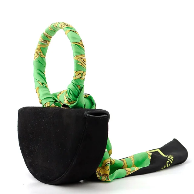 Balenciaga Opera Clutch Bag Black/Green570030 suede in Black Suede from GALLERY RARE, photo 2 of 3