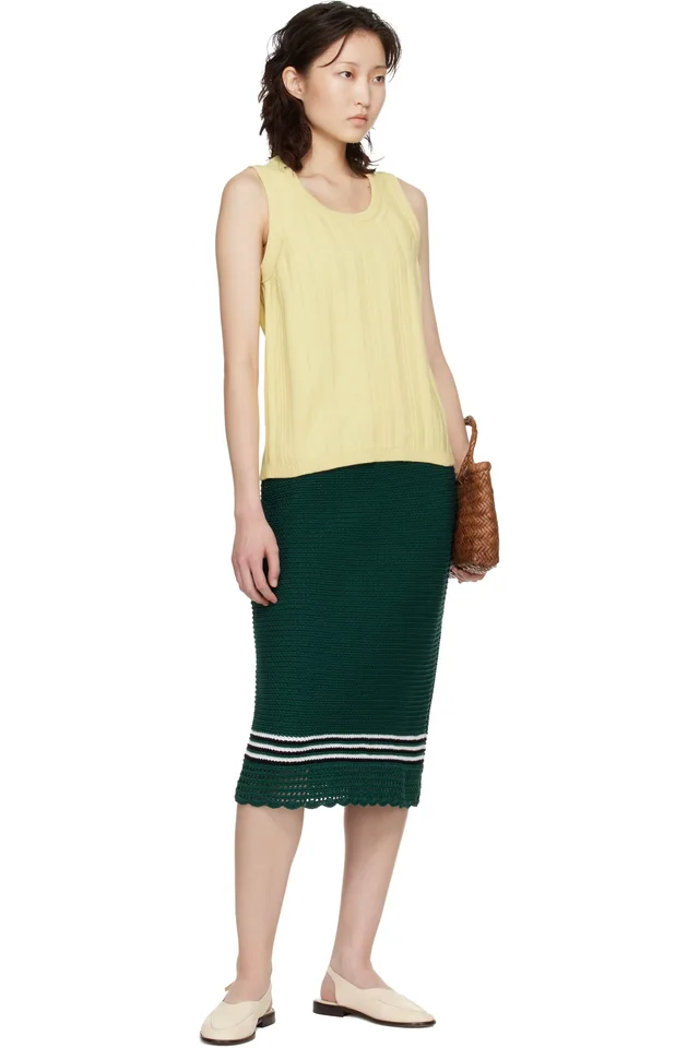 B.B. Wallace Yellow Baldesari Tank Top, photo 4 of 4 from SSENSE
