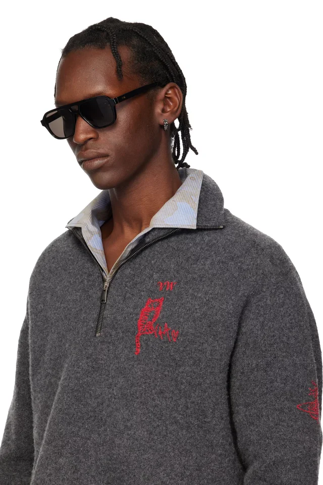 RETROSUPERFUTURE Black Maneval Sunglasses, photo 4 of 4 from SSENSE