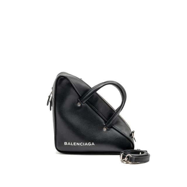 Balenciaga Triangle Duffle Bag Calfskin Black SHW in Black Calfskin from EMIER