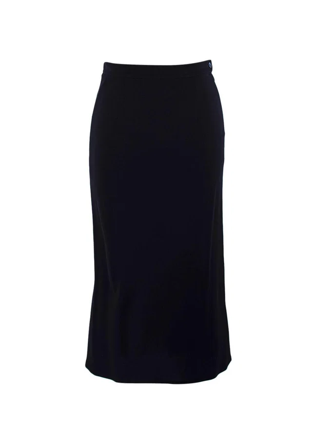 Balmain Navy Blue Midi Skirt in Navy from HEWI