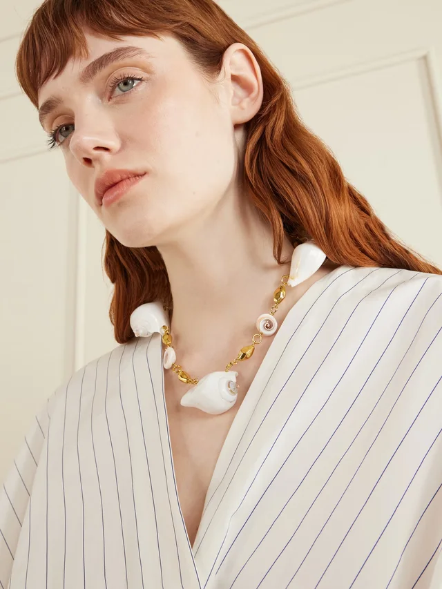 TOHUM Samsara gold-plated and shell necklace, photo 2 of 2 from NET-A-PORTER (Canada)