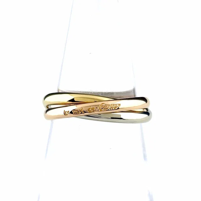 Cartier Trinity Yellow Gold Pink White Ring Three Color in White from The Reluxe