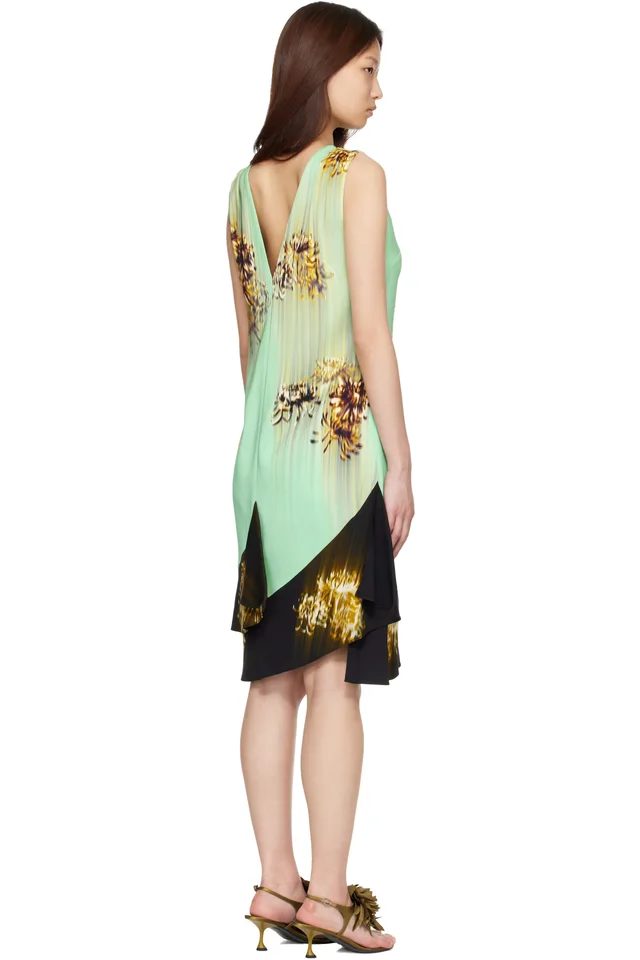 Proenza Schouler Green Rhetta Midi Dress, photo 3 of 4 from SSENSE
