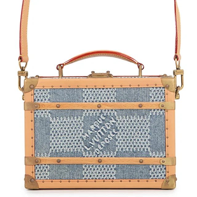 Louis Vuitton Handle/Trunk Blue/BeigeN40626 Damier・Denim in Blue Denim from GALLERY RARE