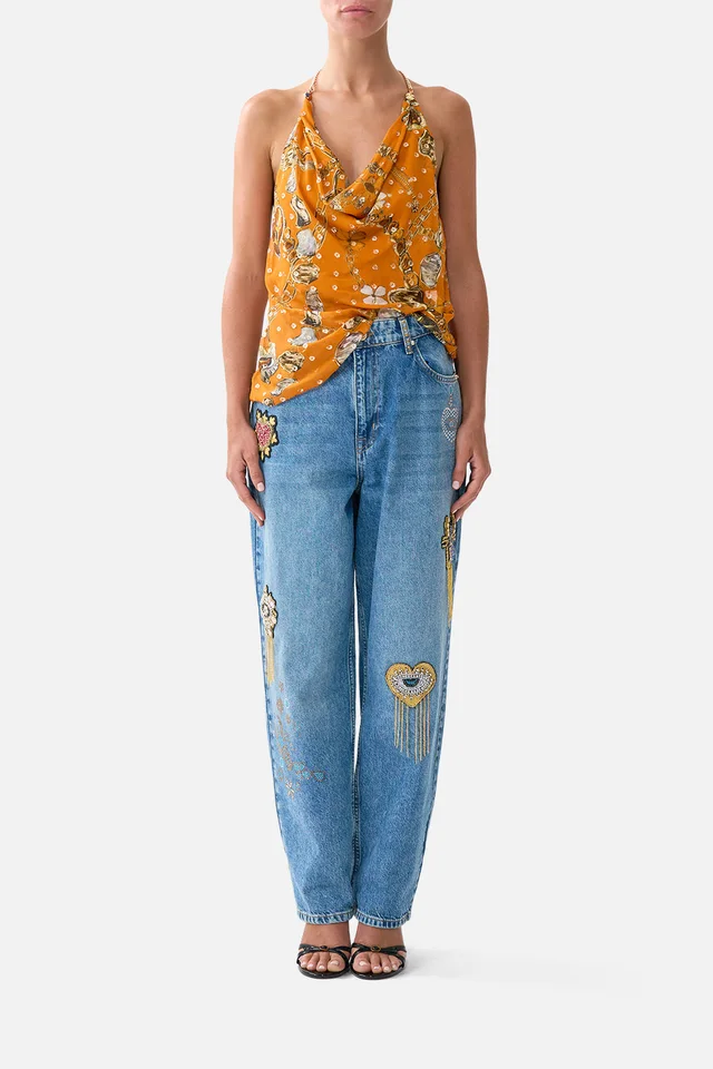 Camilla eBoutique DRAPED TOP WITH HARDWARE TALISMANS OF TURKIYE from CAMILLA, photo 1 of 1