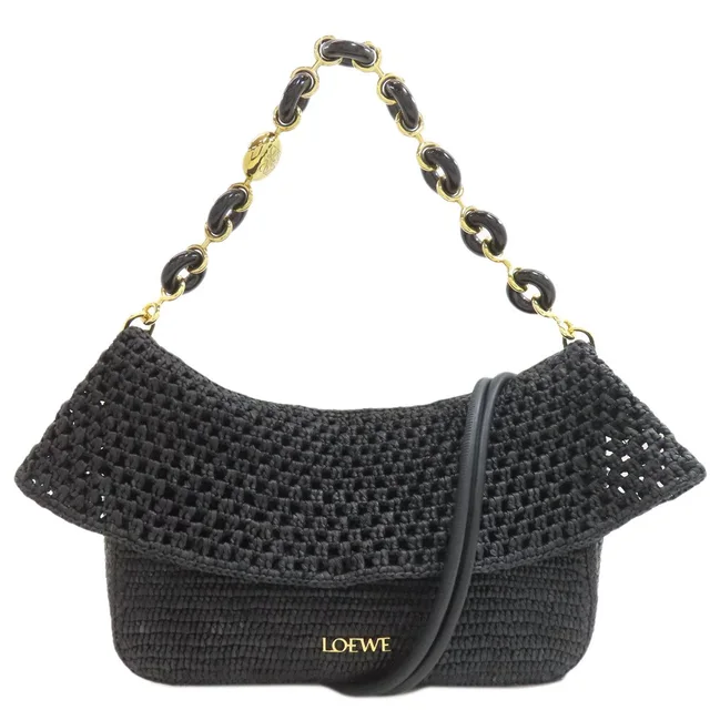 Loewe Ora 2-Way Handbag Raffia Leather in Raffia from The Reluxe