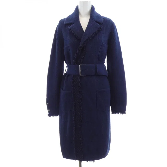 Chanel Coat Navy in Navy Cashmere from The Reluxe