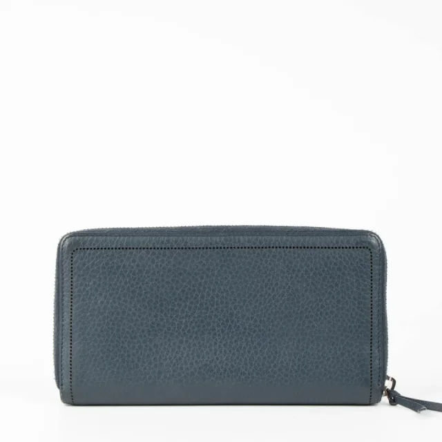 Balenciaga Blue Blackout City Zipped Wallet in Blue Leather from Labellov, photo 2 of 3
