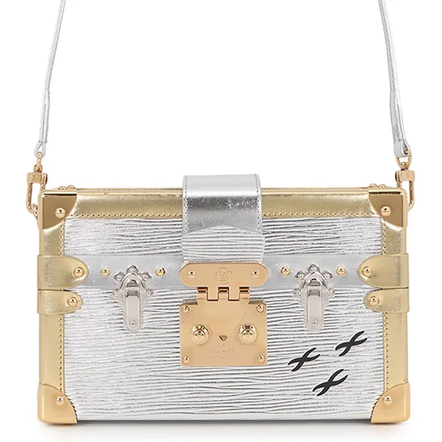 Louis Vuitton Shoulder Bag Epi Metallic Petite 2-Way Clutch from The Reluxe