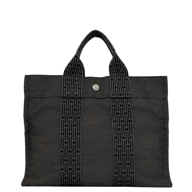 Hermès Tote Her PM Gray Herline Handbag Canvas in Grey Canvas from The Reluxe