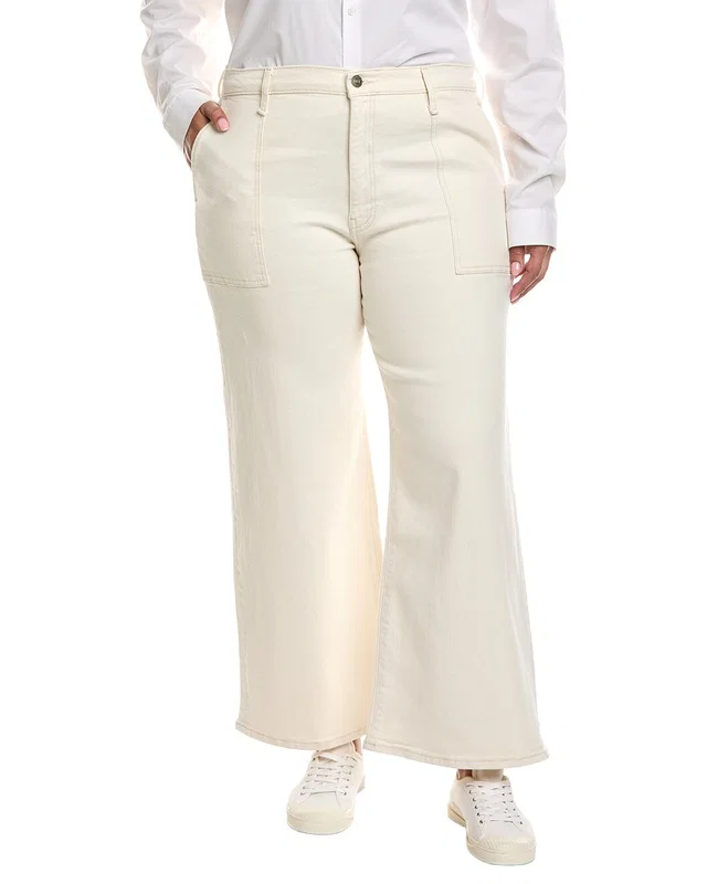 HUDSON Jeans Jolene Ecru Wide Leg Ankle Jean, image 1 of 1 from Gilt