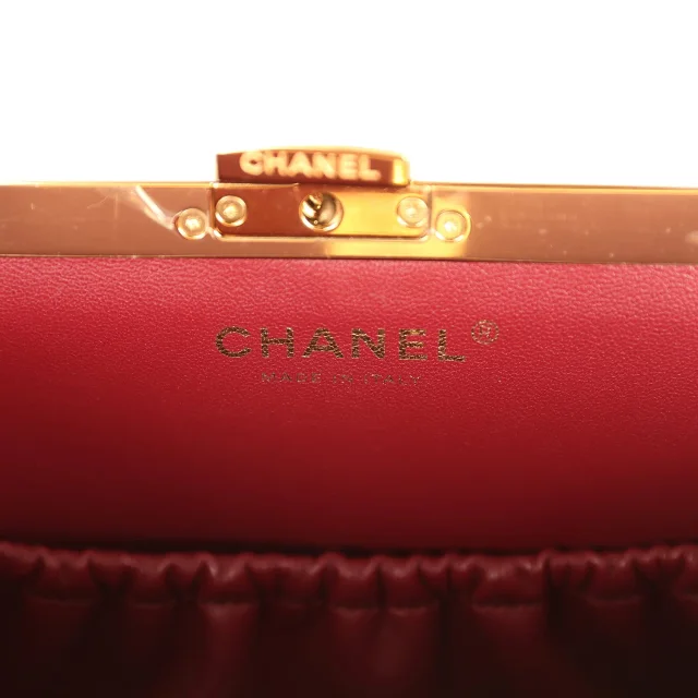 Chanel "Shop By Night" Clutch Bag White, Black Printed Calfskin Gold Hardware in Black Calfskin from Madison Avenue Couture, photo 9 of 9