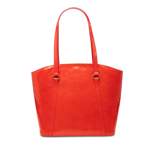 Red Louis Vuitton Monogram Vernis Avalon MM Tote Bag in Red Leather from Designer Revival