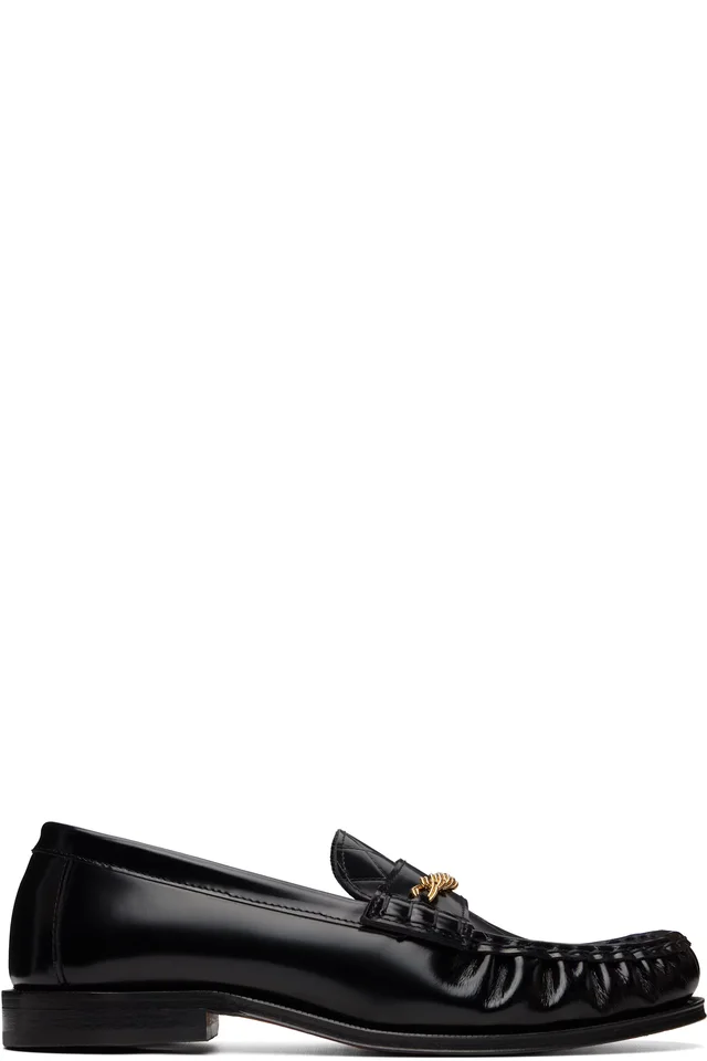 Ernest W. Baker Black Gold Chain Loafers, image 1 of 1 from SSENSE