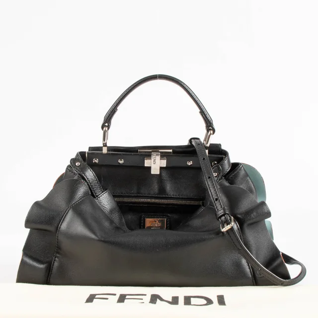 Fendi Ruched Mini Peekaboo Bag in Black from Labellov, photo 2 of 8