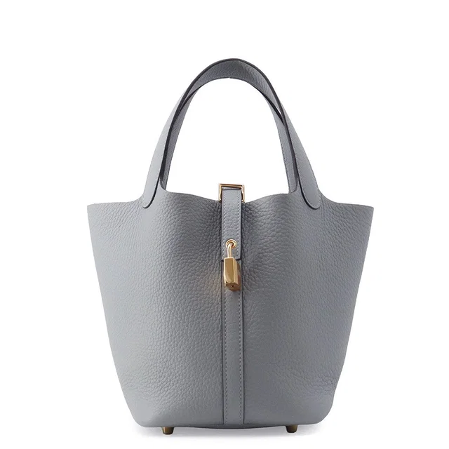 Hermès Picotin Lock Green Pantan Taurillon Clemence Size PM in Green Clemence leather from GALLERY RARE