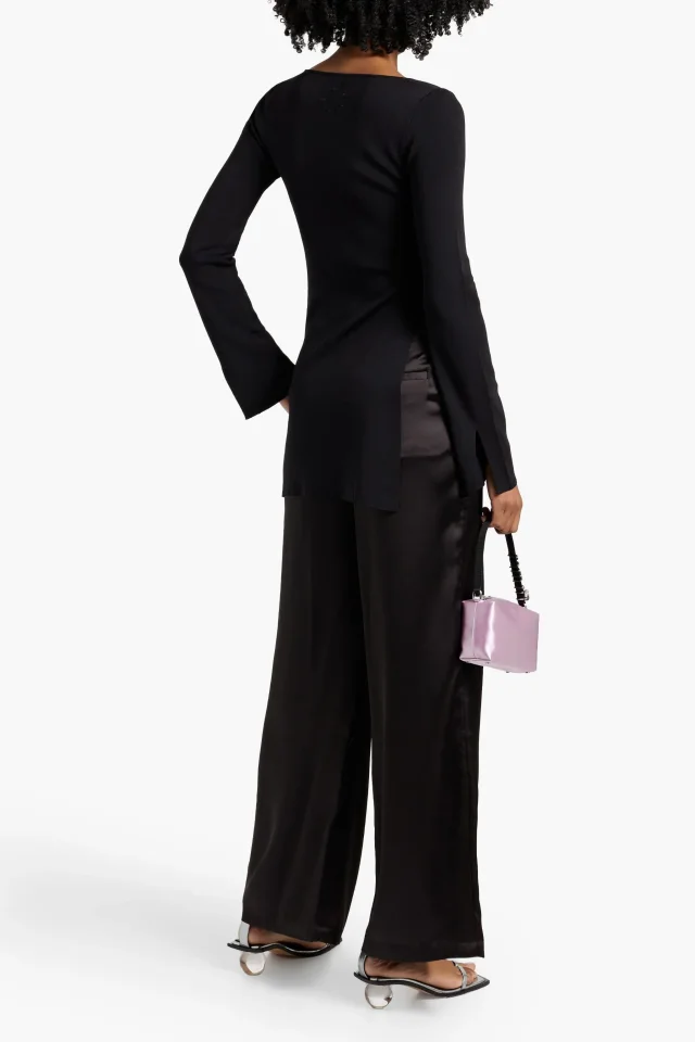 Simon Miller Bloo Pleated Satin Wide-Leg Pants, photo 3 of 4 from THE OUTNET