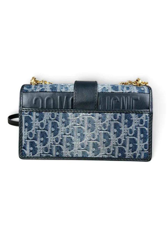 Dior Denim Oblique 30 Montaigne East West Chain Bag in Denim from Season 2 Consign, photo 4 of 11