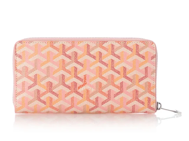 Goyard LE Rose Matignon Zip Around Wallet in Pink Canvas from Ann's Fabulous Finds, photo 4 of 9