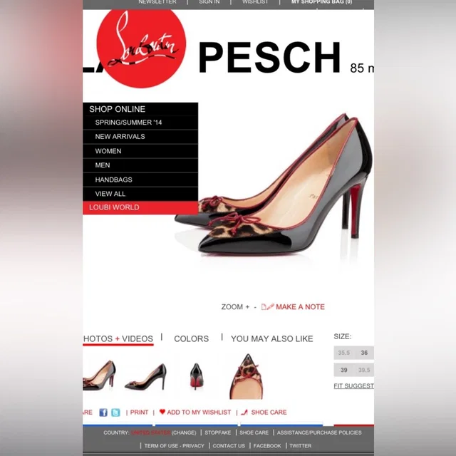 Extremely Rare Christian Louboutin Black Patent Leather Animal Print Horse Hair in black Patent leather from Poshmark, photo 1 of 1