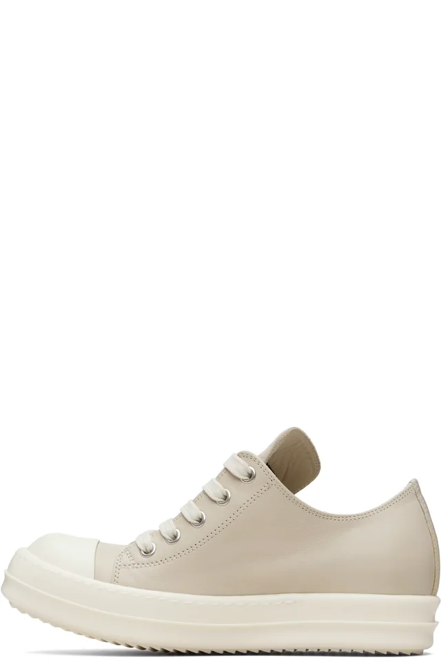 Rick Owens Beige Temple Extreme Low Sneakers, photo 3 of 5 from SSENSE